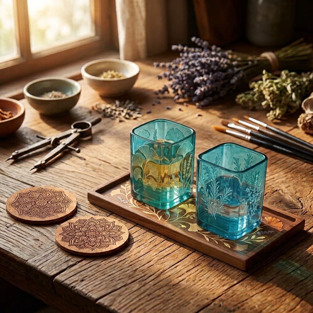 Crafted Hand-Decorated Glassware